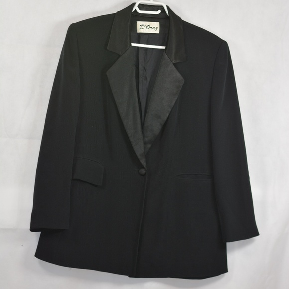 Tuxedo Style Blazer SZ 8 by D'Oraz - Picture 1 of 7